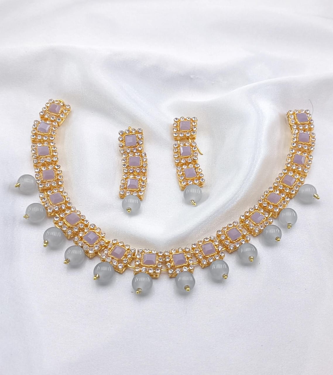 American Diamond Chocker Set