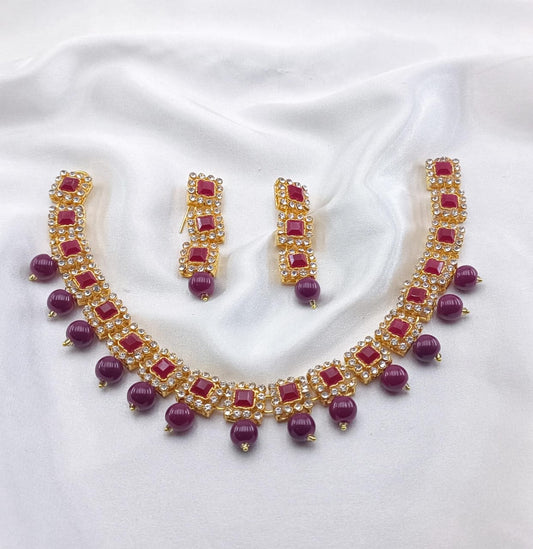 American Diamond Chocker Set