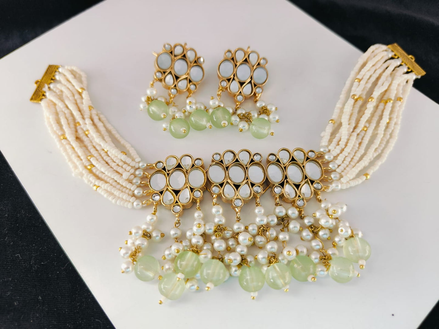 Frshi Kundan Gold Plated Choker Set