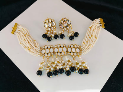 Frshi Kundan Gold Plated Choker Set